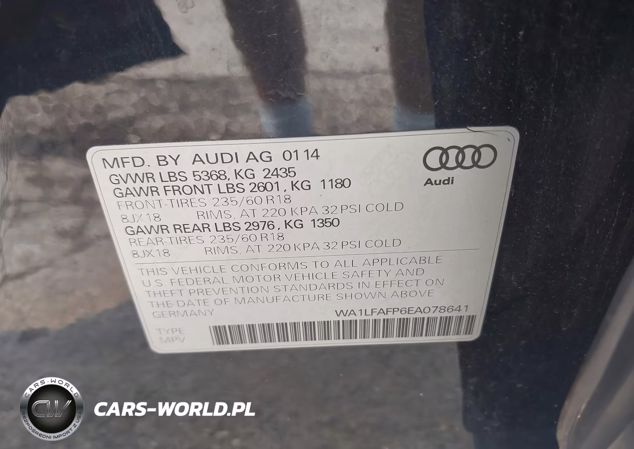 2014 Audi Q5 2.0T Premium VIN:WA1LFAFP6EA078641 - 9