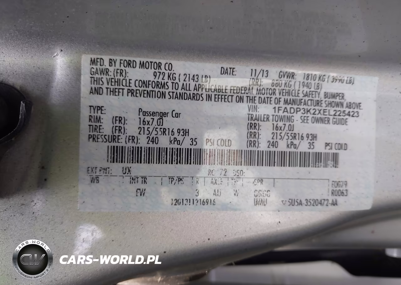 2014 Ford Focus Se VIN:1FADP3K2XEL225423 - 9