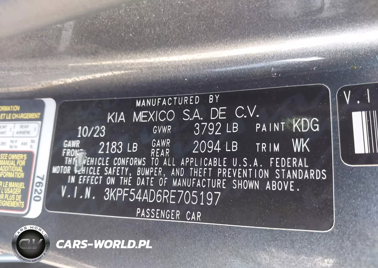 2024 Kia Forte Gt-Line VIN:3KPF54AD6RE705197 - 9