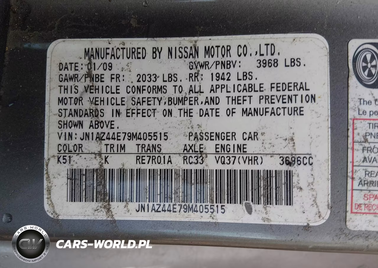 2009 Nissan 370Z Touring VIN:JN1AZ44E79M405515 - 9