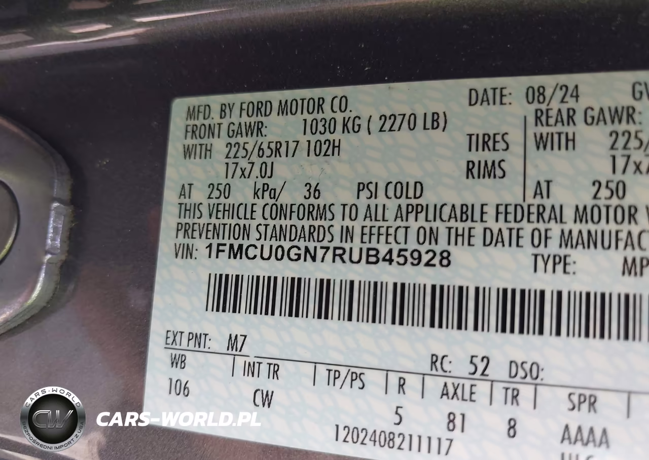 2024 Ford Escape Active VIN:1FMCU0GN7RUB45928 - 9
