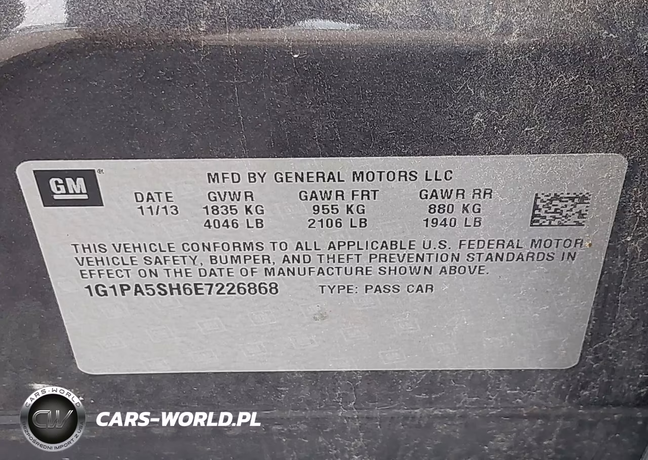 2014 Chevrolet Cruze Ls Auto VIN:1G1PA5SH6E7226868 - 9