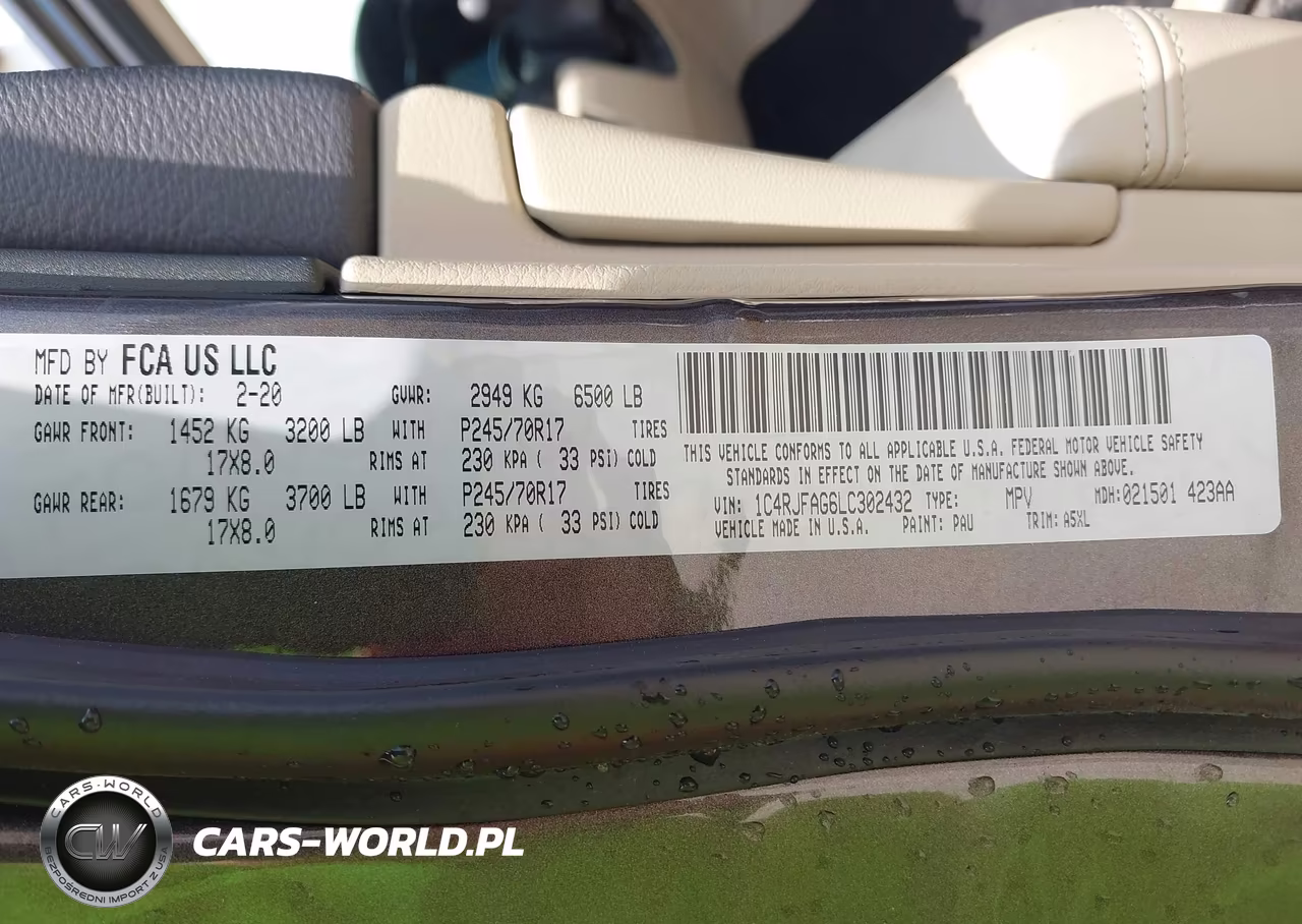 2020 Jeep Grand Cherokee Laredo E 4X4 VIN:1C4RJFAG6LC302432 - 9