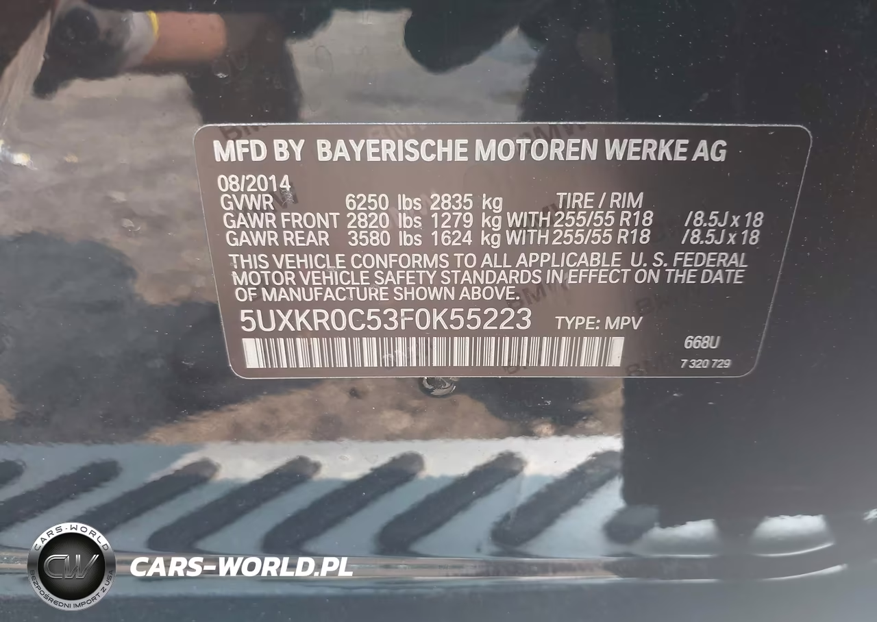 2015 BMW X5 xDrive35I VIN:5UXKR0C53F0K55223 - 9