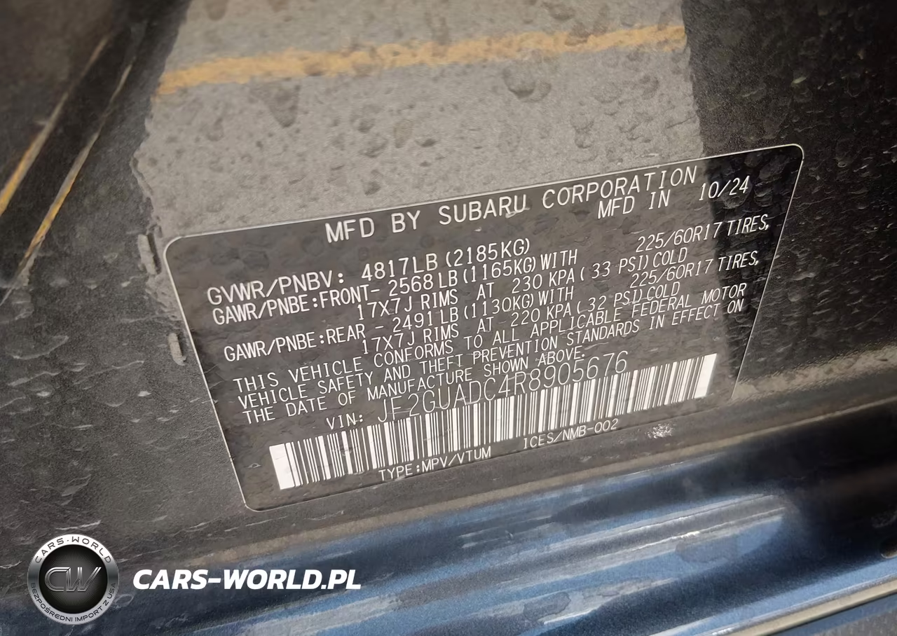 2024 Subaru Crosstrek Premium VIN:JF2GUADC4R8905676 - 9