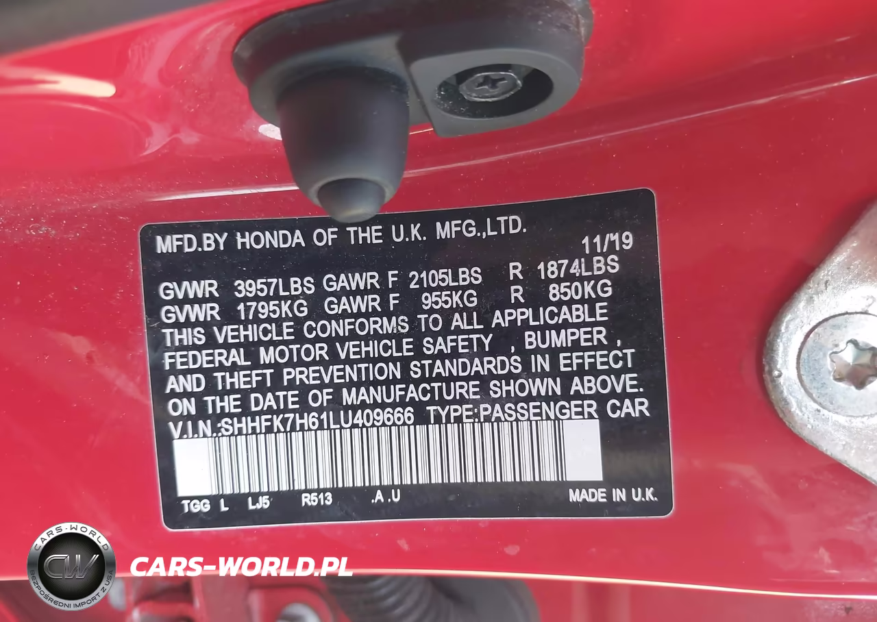 2020 Honda Civic Ex VIN:SHHFK7H61LU409666 - 9