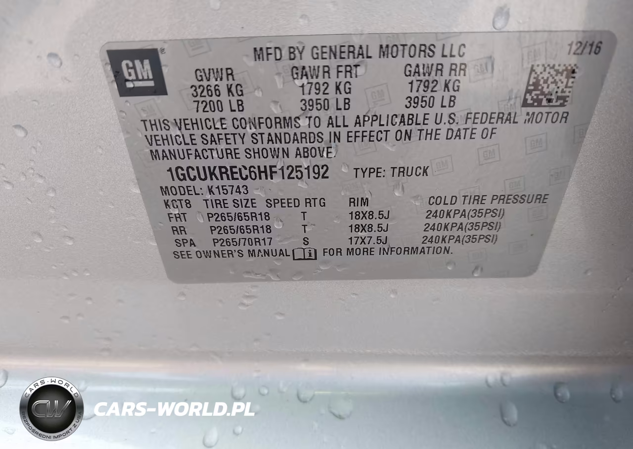 2017 Chevrolet Silverado 1500 Lt VIN:1GCUKREC6HF125192 - 9