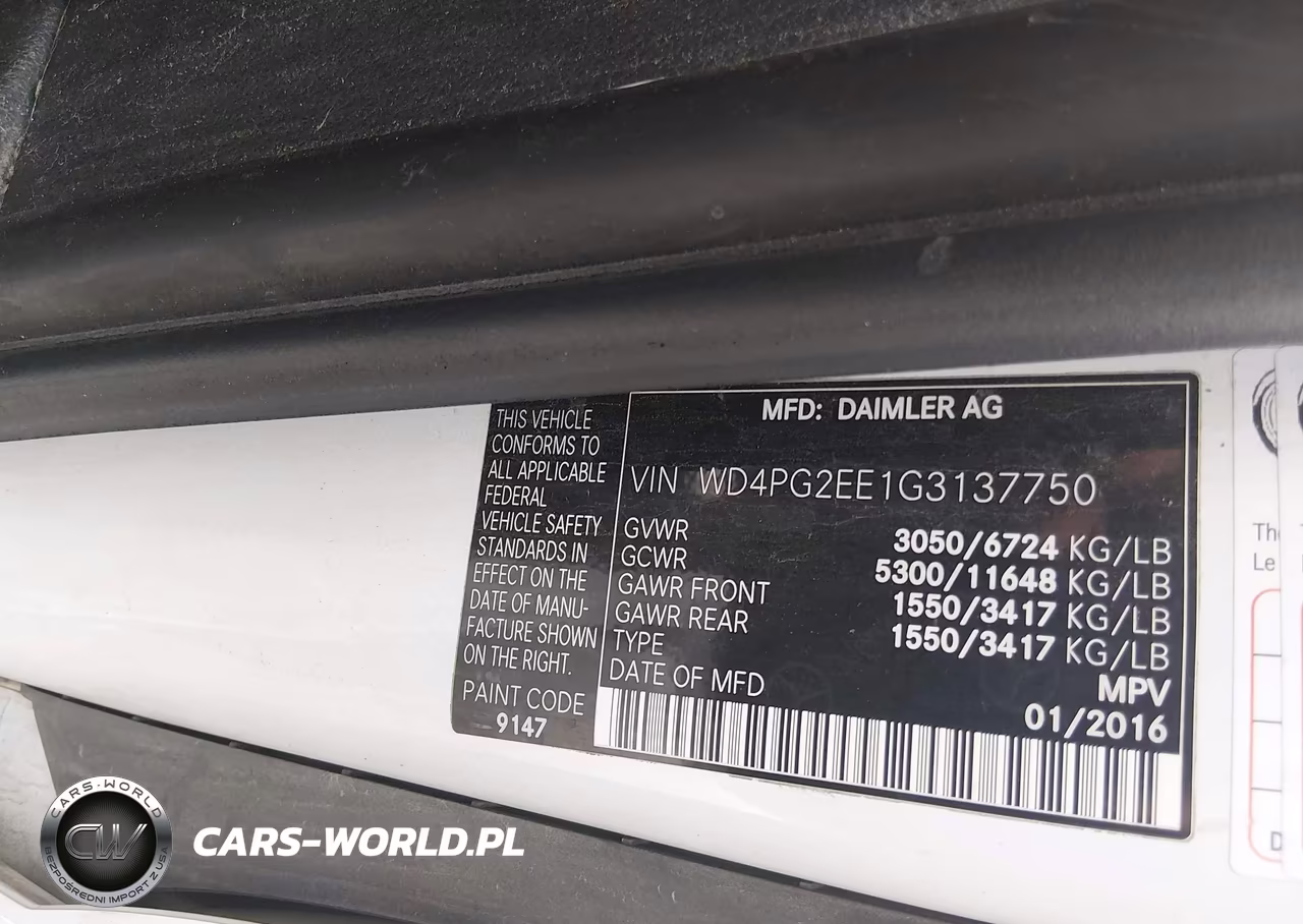2016 Mercedes-Benz Metris VIN:WD4PG2EE1G3137750 - 9