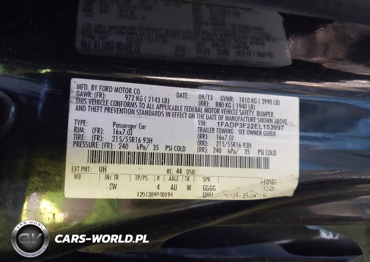 2014 Ford Focus Se VIN:1FADP3F22EL153997 - 9