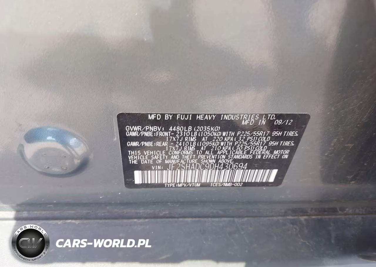 2013 Subaru Forester 2.5X Premium VIN:JF2SHADC9DH430694 - 9