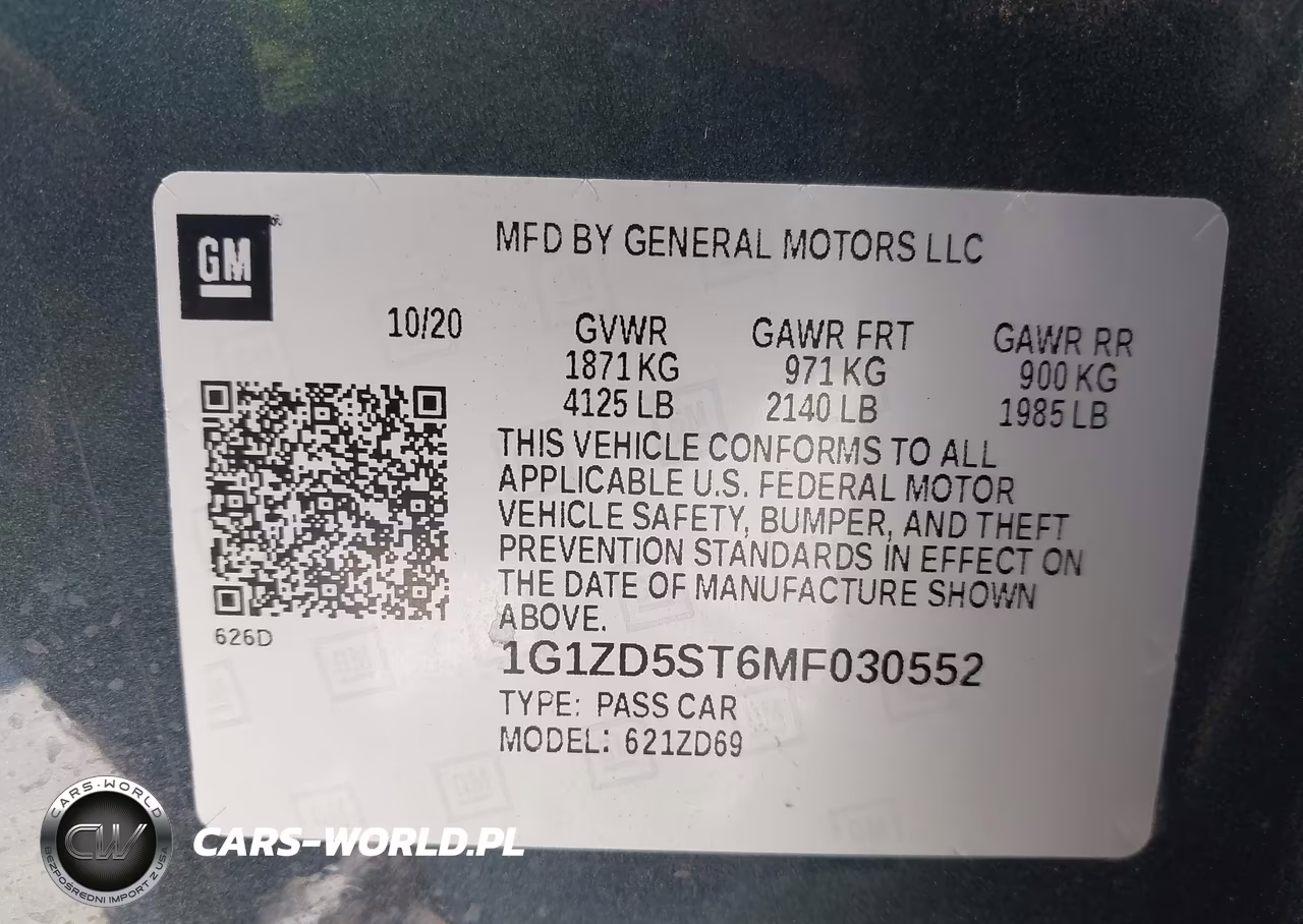 2021 Chevrolet Malibu Fwd Lt VIN:1G1ZD5ST6MF030552 - 9