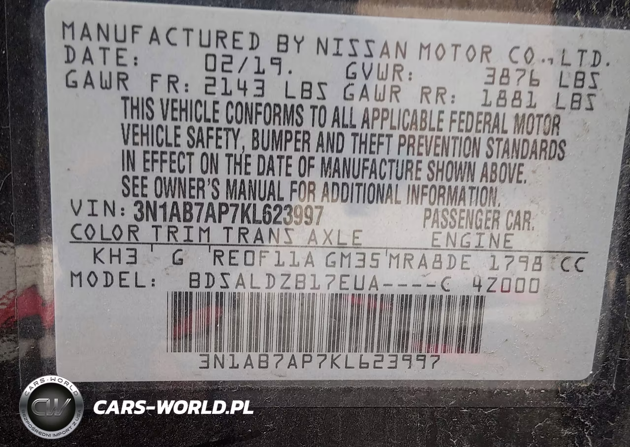 2019 Nissan Sentra Sv VIN:3N1AB7AP7KL623997 - 9