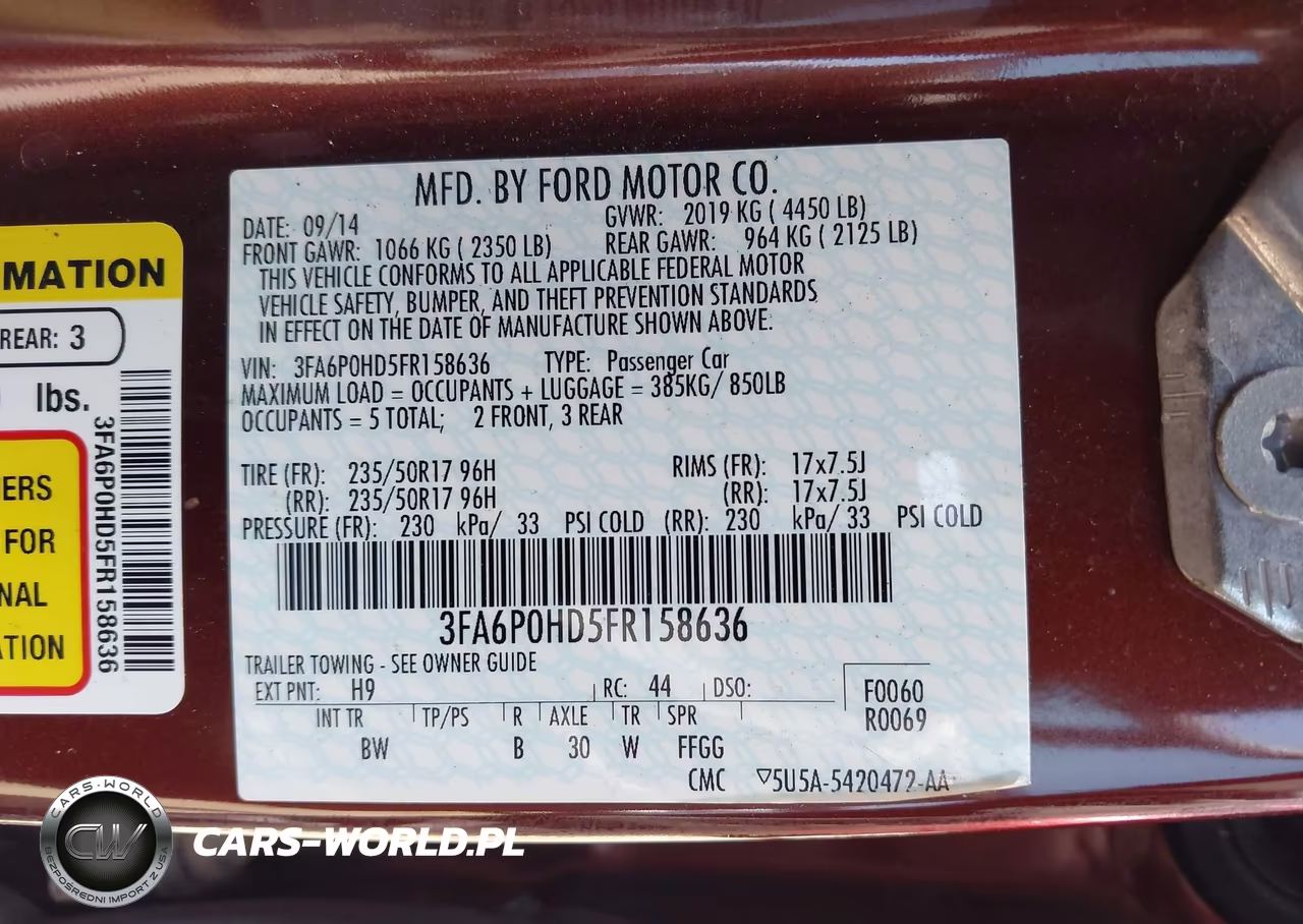 2015 Ford Fusion Se VIN:3FA6P0HD5FR158636 - 9