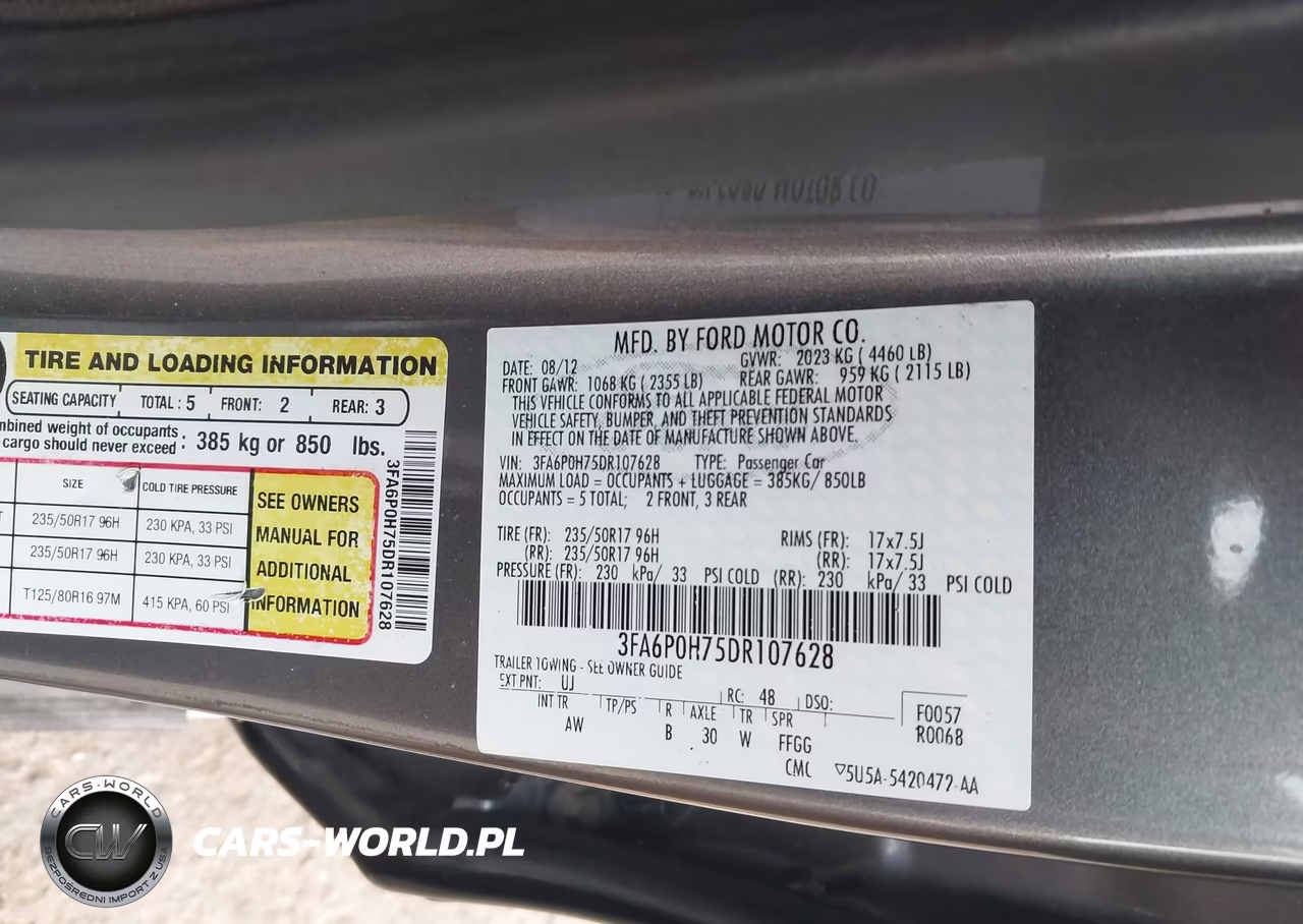 2013 Ford Fusion Se VIN:3FA6P0H75DR107628 - 9