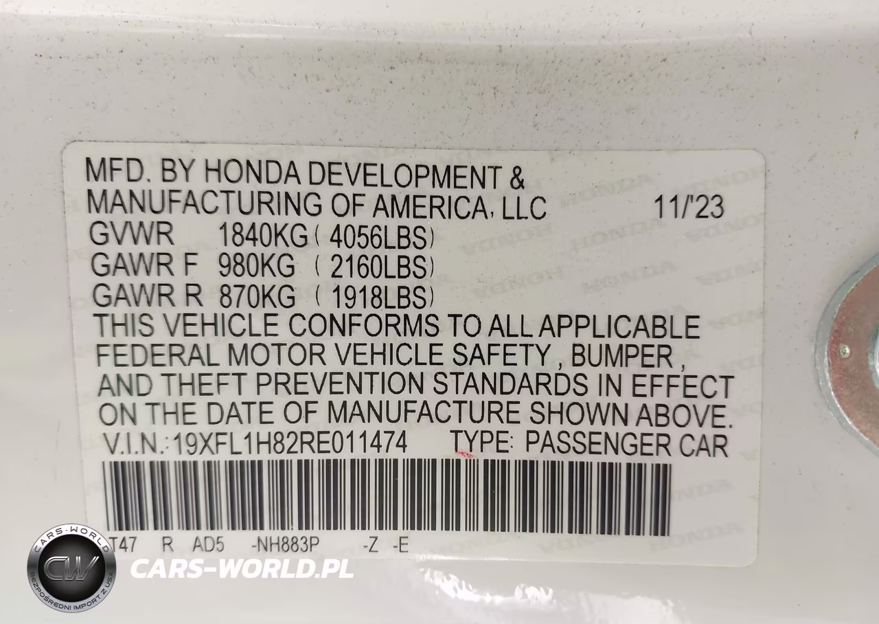 2024 Honda Civic Sport Touring VIN:19XFL1H82RE011474 - 9