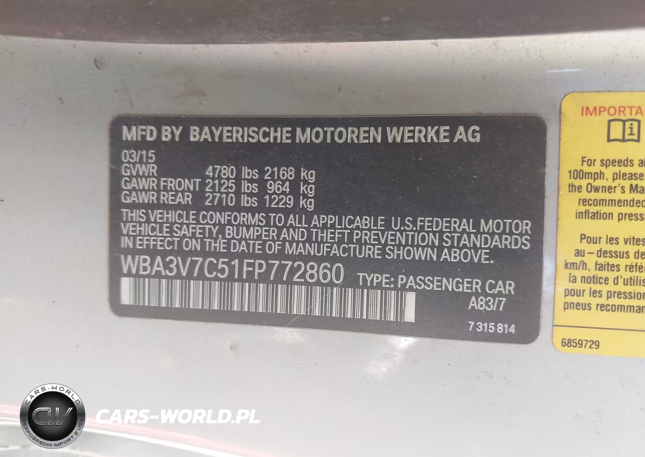 2015 BMW 428I VIN:WBA3V7C51FP772860 - 9