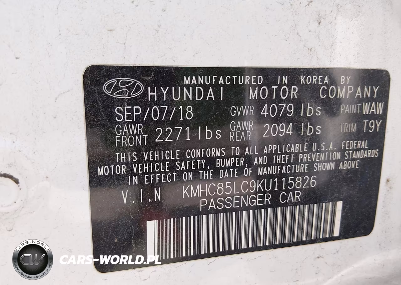 2019 Hyundai Ioniq Hybrid Limited VIN:KMHC85LC9KU115826 - 9