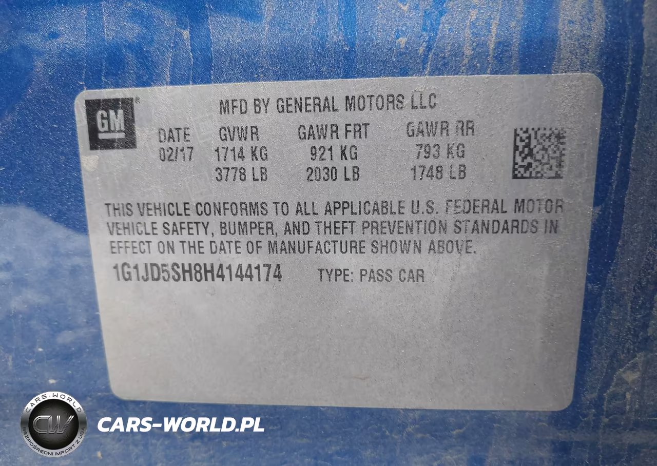 2017 Chevrolet Sonic Lt Auto VIN:1G1JD5SH8H4144174 - 9