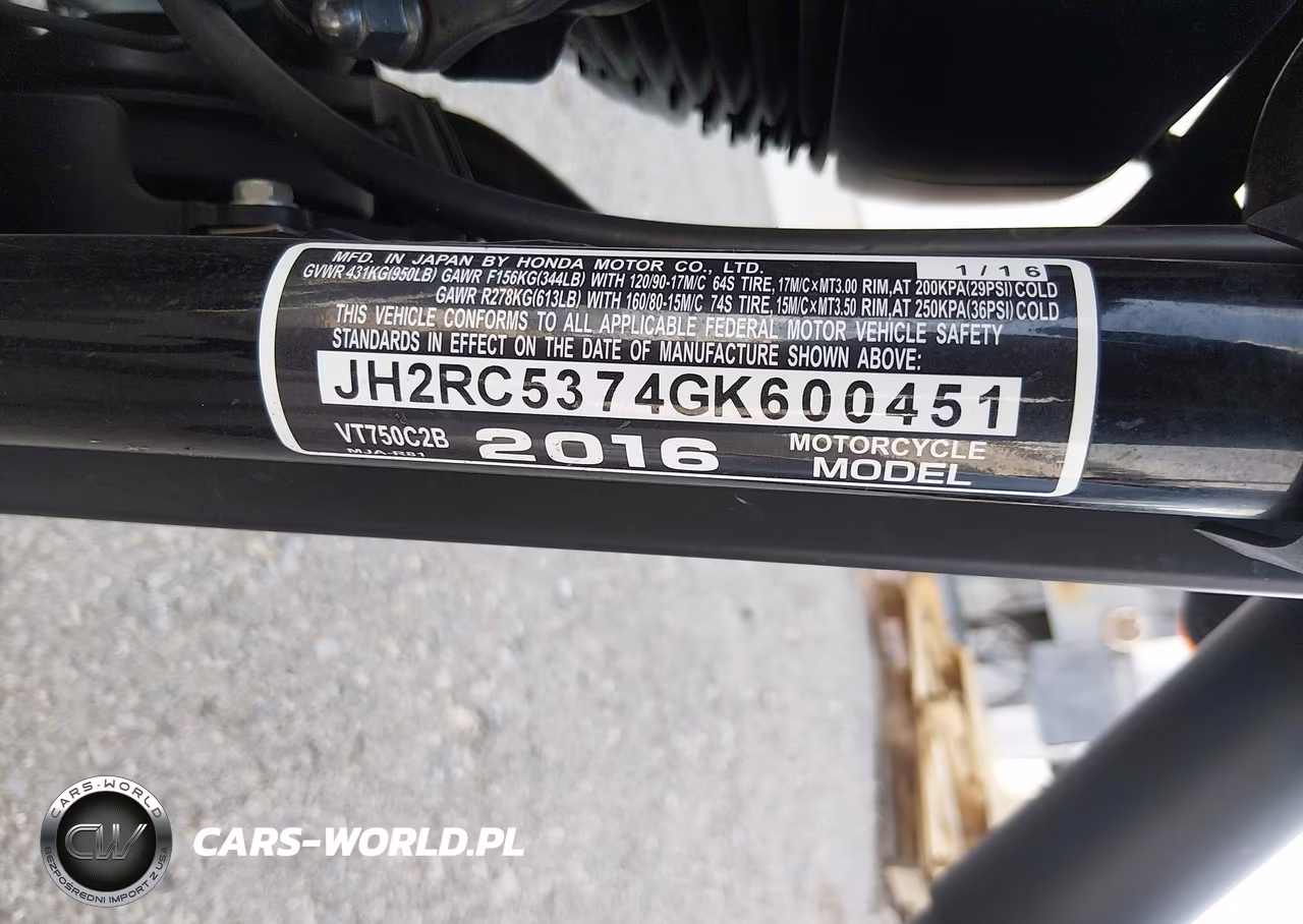 2016 Honda Vt750 C2B VIN:JH2RC5374GK600451 - 10