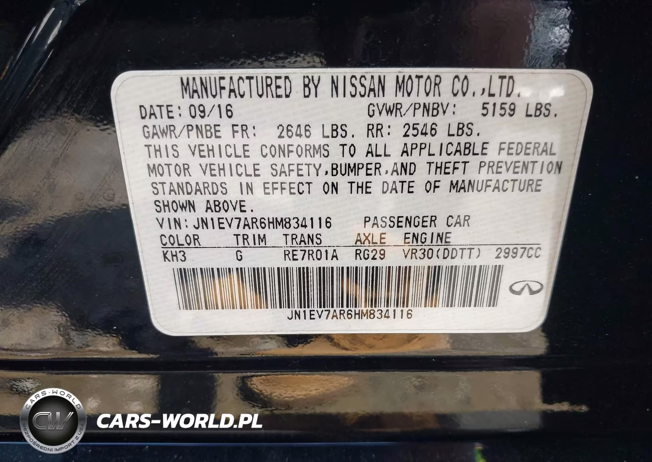 2017 Infiniti Q50 3.0T Premium VIN:JN1EV7AR6HM834116 - 9