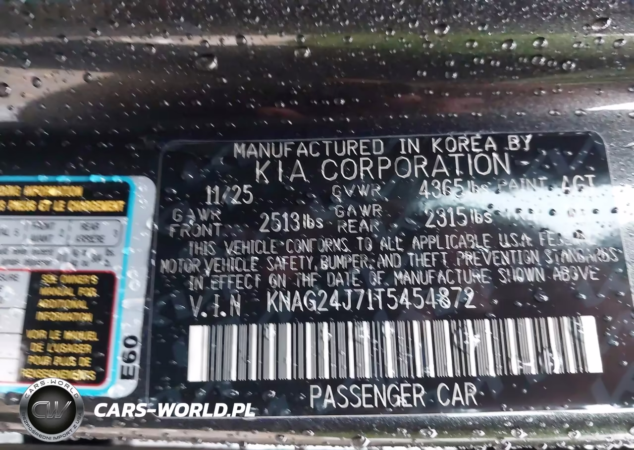 2026 Kia K5 Lxs Fwd VIN:KNAG24J71T5454872 - 9