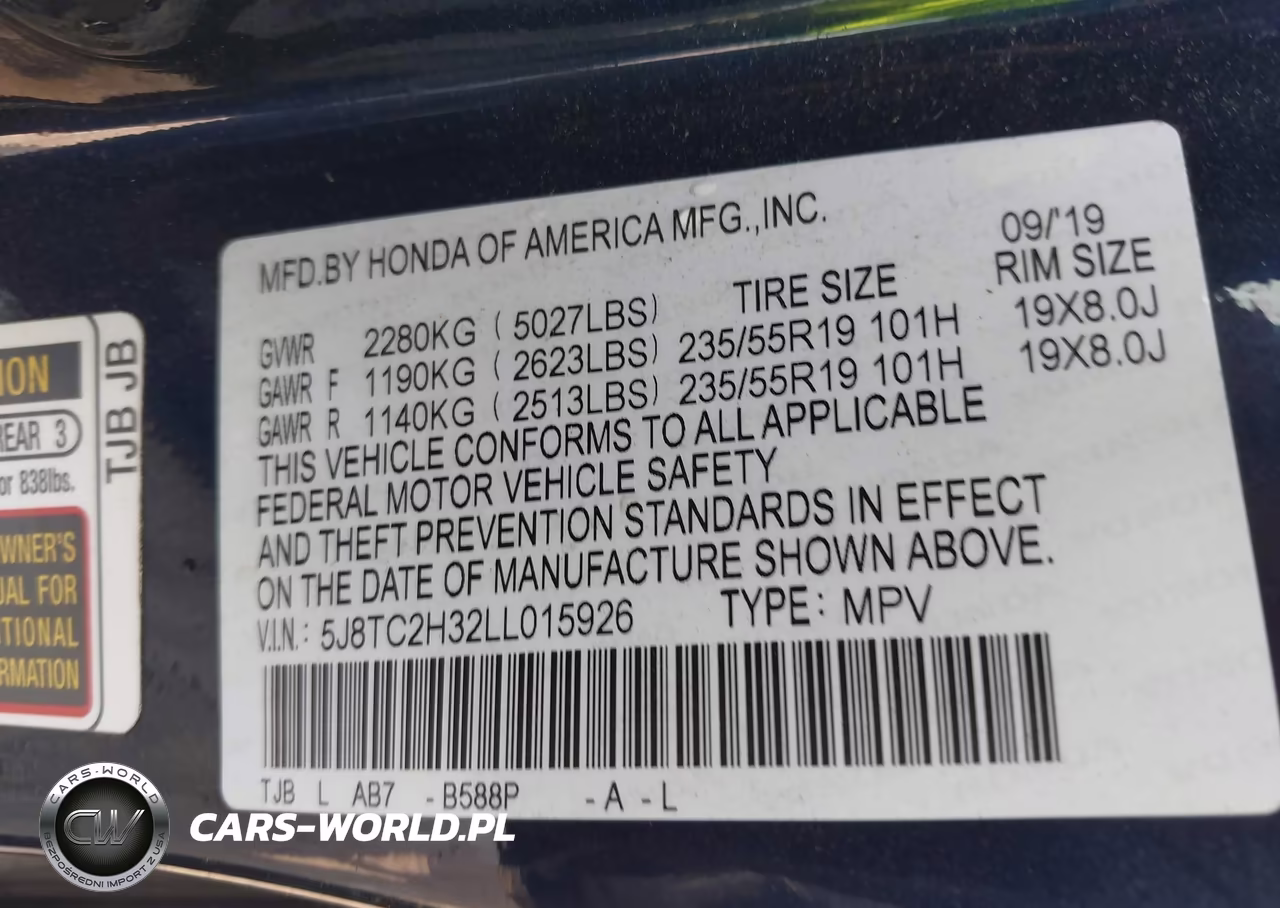 2020 Acura Rdx Standard VIN:5J8TC2H32LL015926 - 9