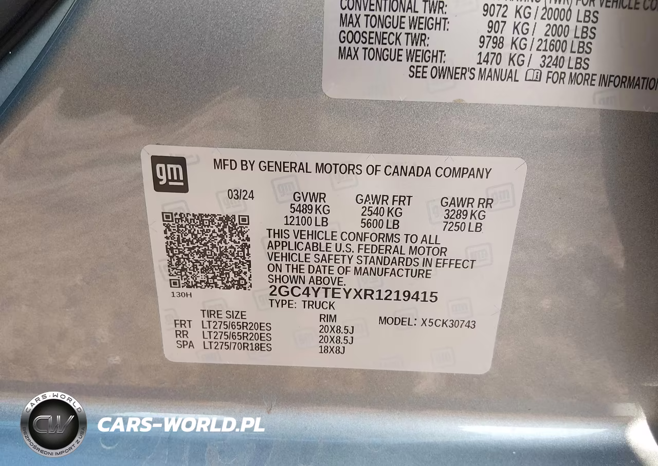 2024 Chevrolet Silverado 3500Hd 4Wd Standard Bed Lt VIN:2GC4YTEYXR1219415 - 9