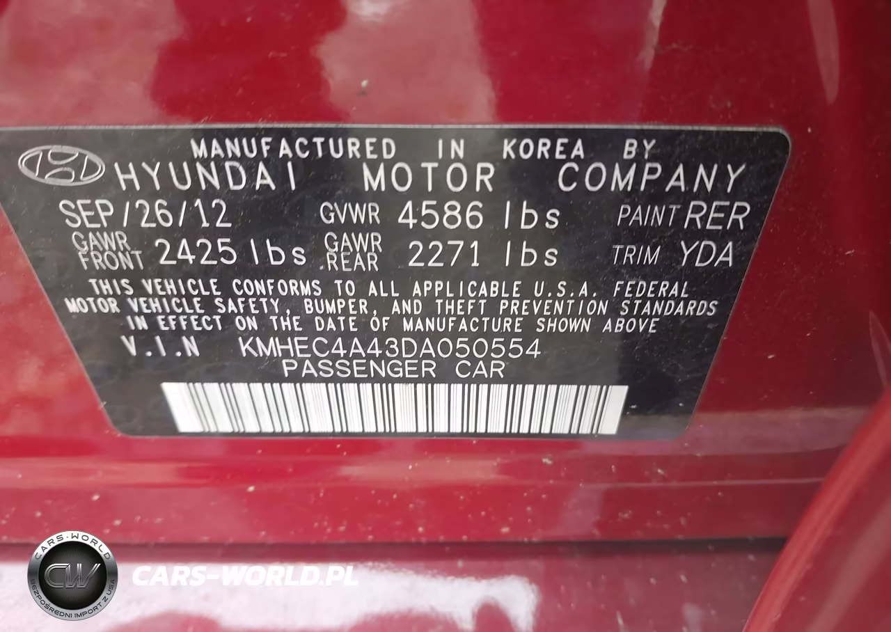 2013 Hyundai Sonata Hybrid Limited VIN:KMHEC4A43DA050554 - 9