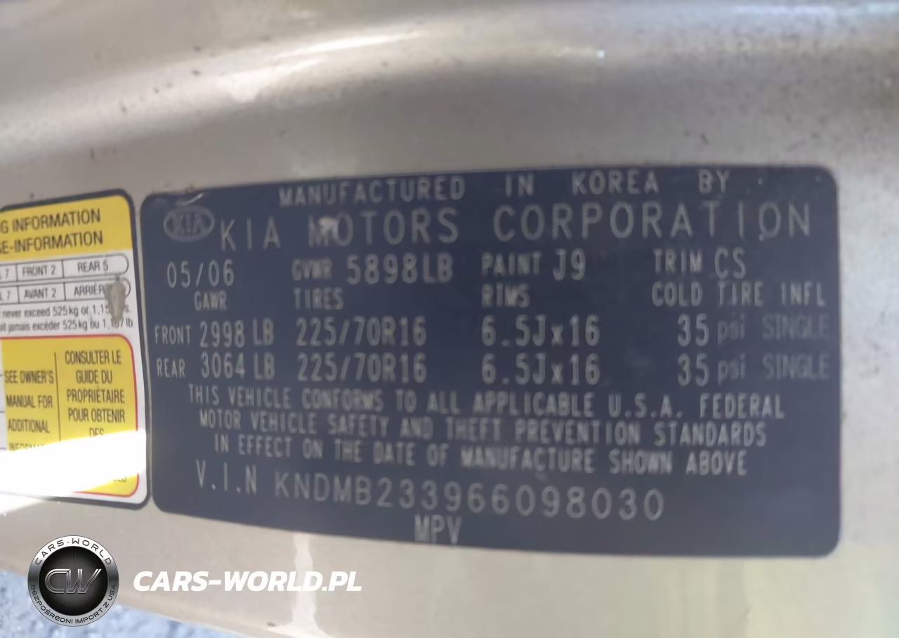 2006 Kia Sedona Ex-Lx VIN:KNDMB233966098030 - 9