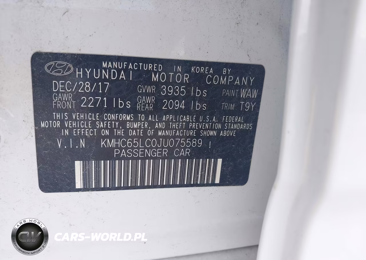 2018 Hyundai Ioniq Hybrid Blue VIN:KMHC65LC0JU075589 - 9