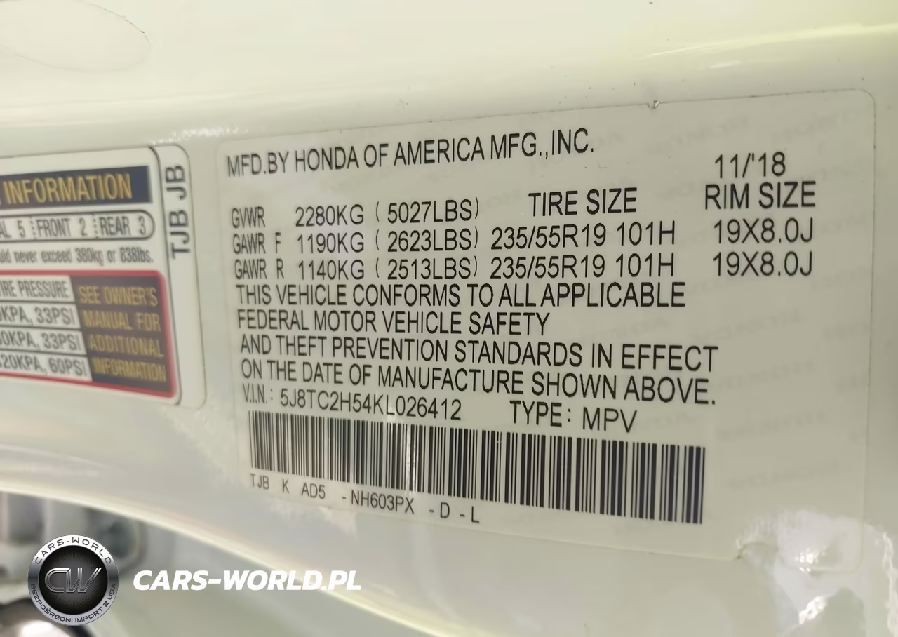 2019 Acura Rdx Technology Package VIN:5J8TC2H54KL026412 - 9