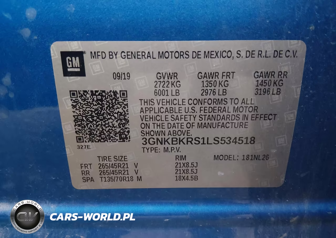 2020 Chevrolet Blazer Awd Rs VIN:3GNKBKRS1LS534518 - 9