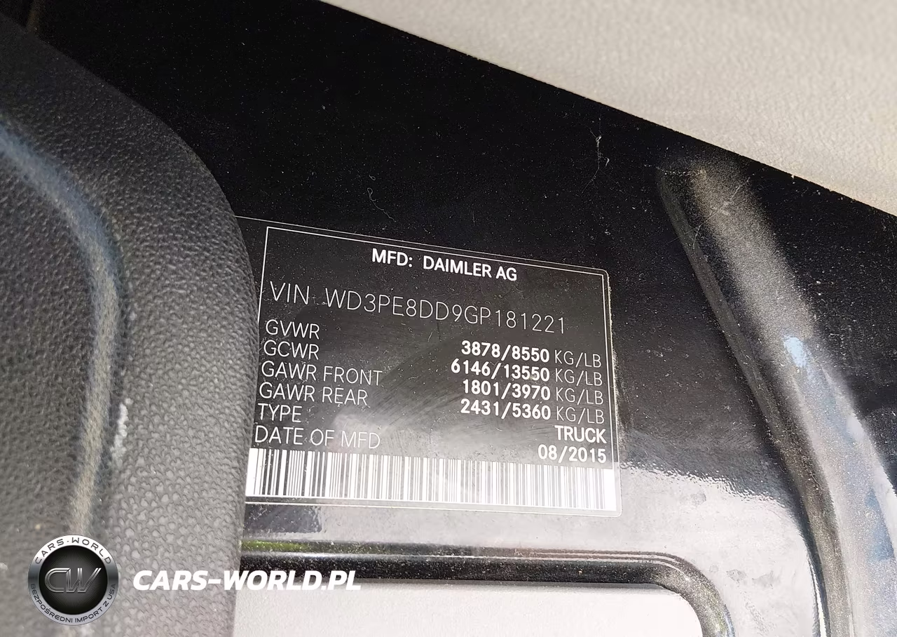 2016 Mercedes-Benz Sprinter 2500 High Roof VIN:WD3PE8DD9GP181221 - 9