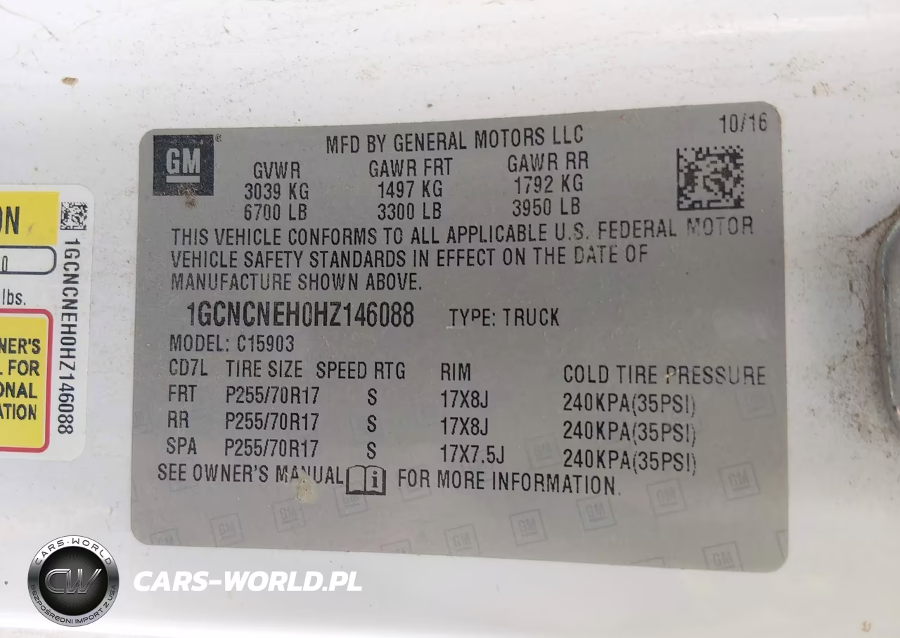 2017 Chevrolet Silverado 1500 Work Truck VIN:1GCNCNEH0HZ146088 - 9