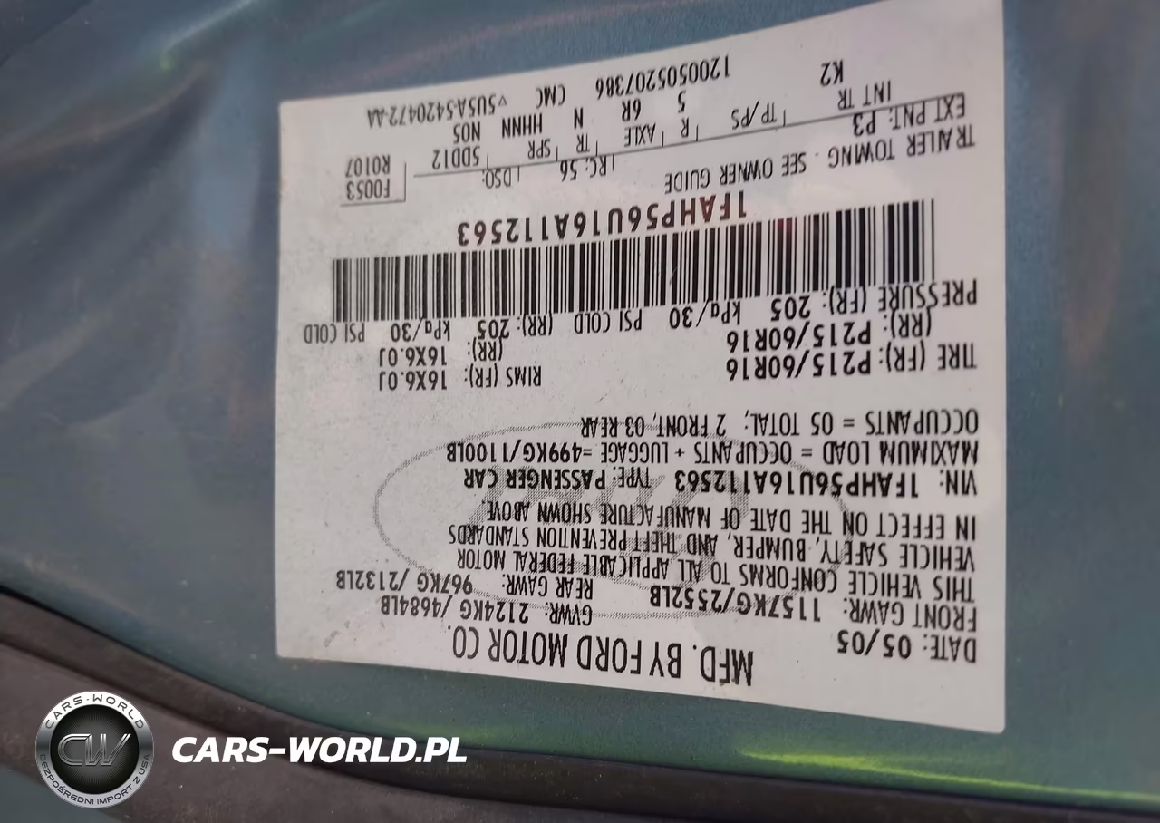2006 Ford Taurus Sel VIN:1FAHP56U16A112563 - 9