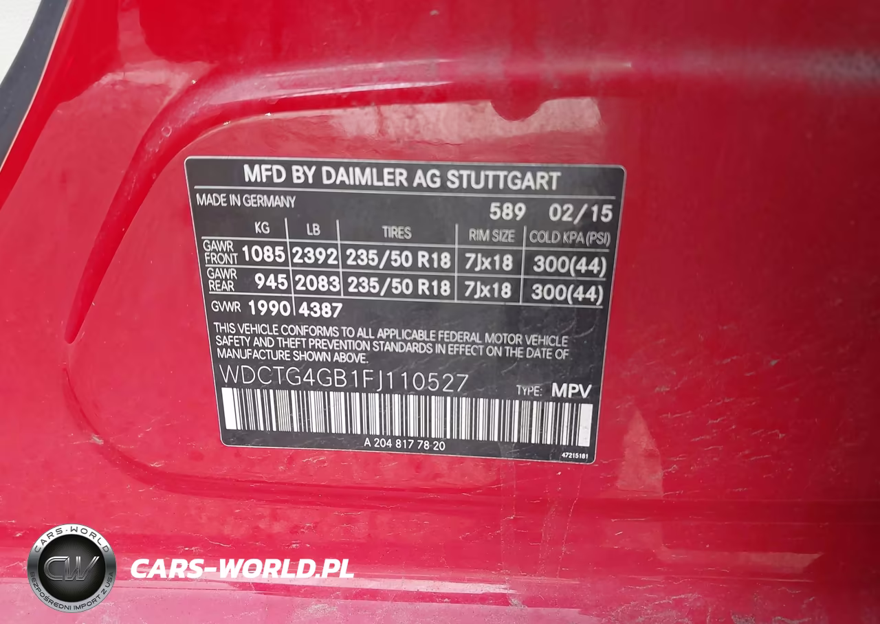 2015 Mercedes-Benz Gla 250 4Matic VIN:WDCTG4GB1FJ110527 - 9