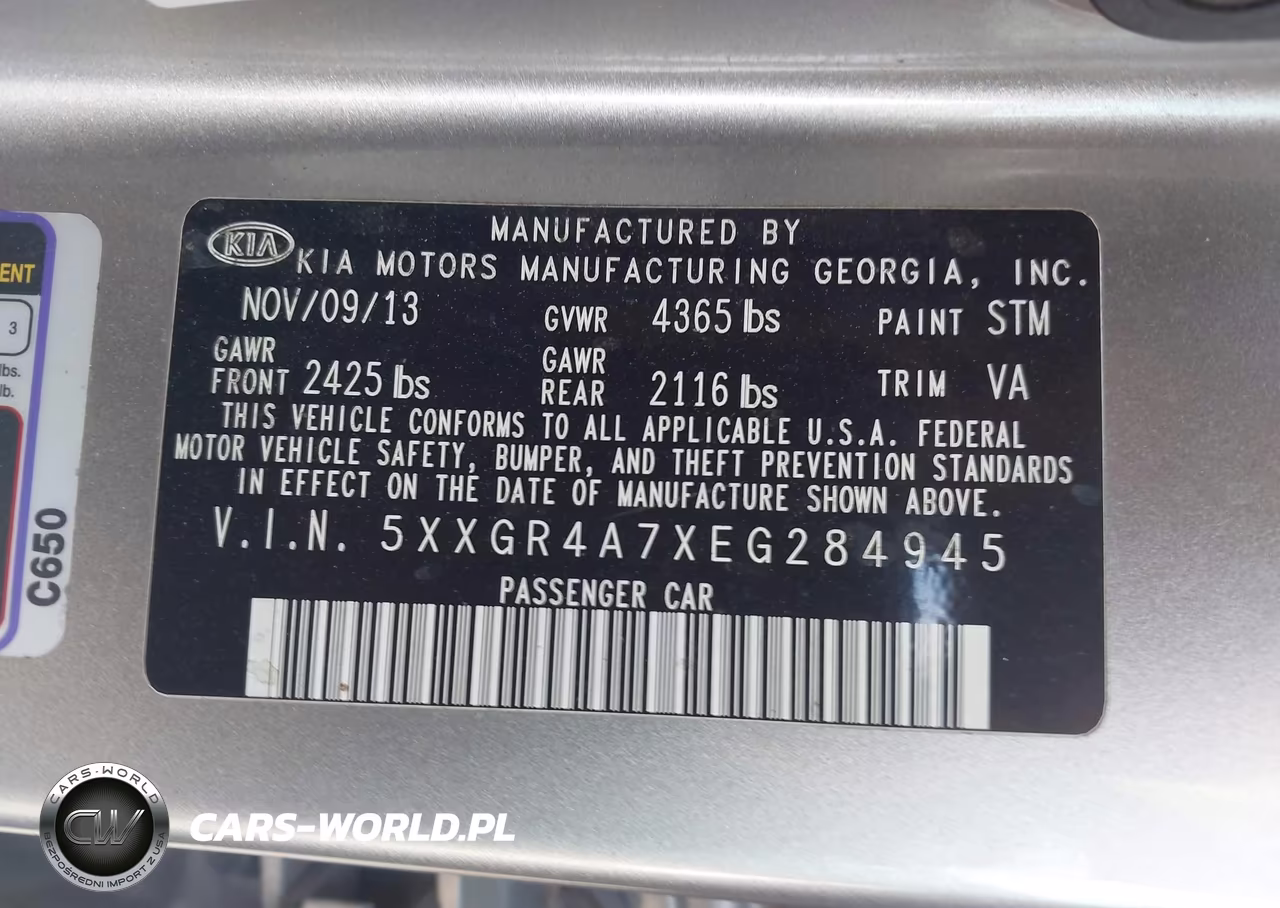 2014 Kia Optima Sx VIN:5XXGR4A7XEG284945 - 9