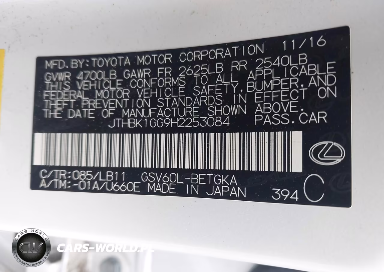 2017 Lexus Es 350 VIN:JTHBK1GG9H2253084 - 9