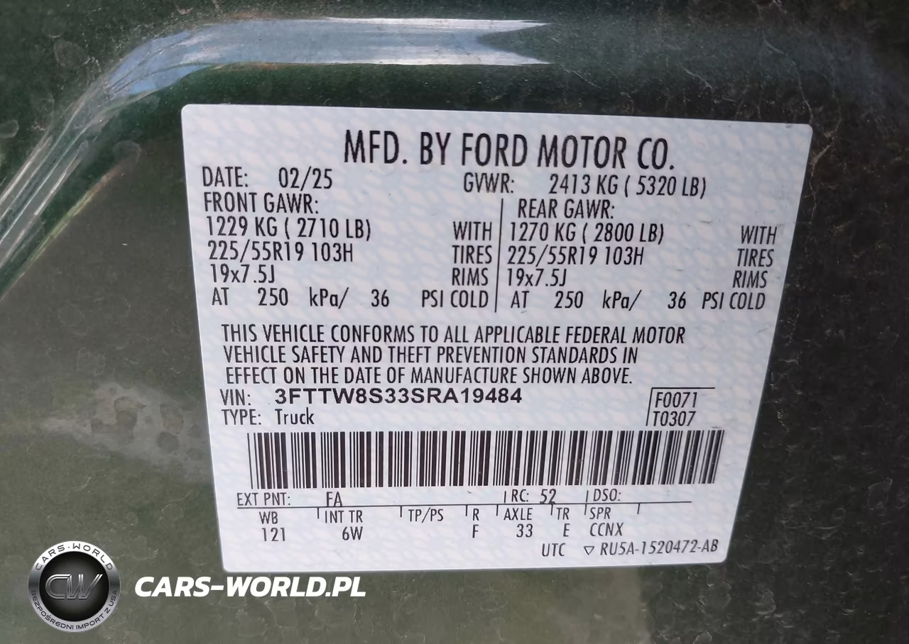 2025 Ford Maverick Lariat VIN:3FTTW8S33SRA19484 - 9