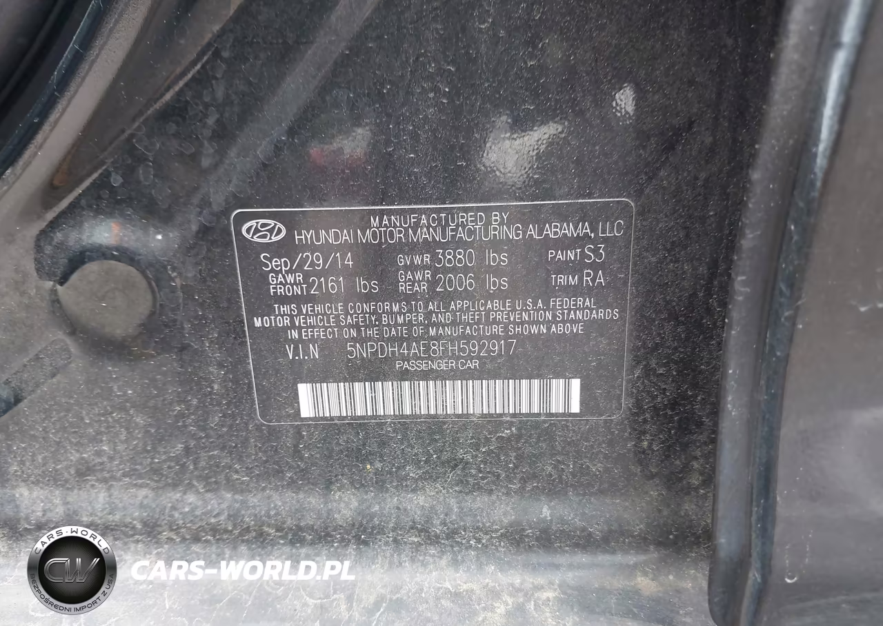 2015 Hyundai Elantra Se VIN:5NPDH4AE8FH592917 - 9