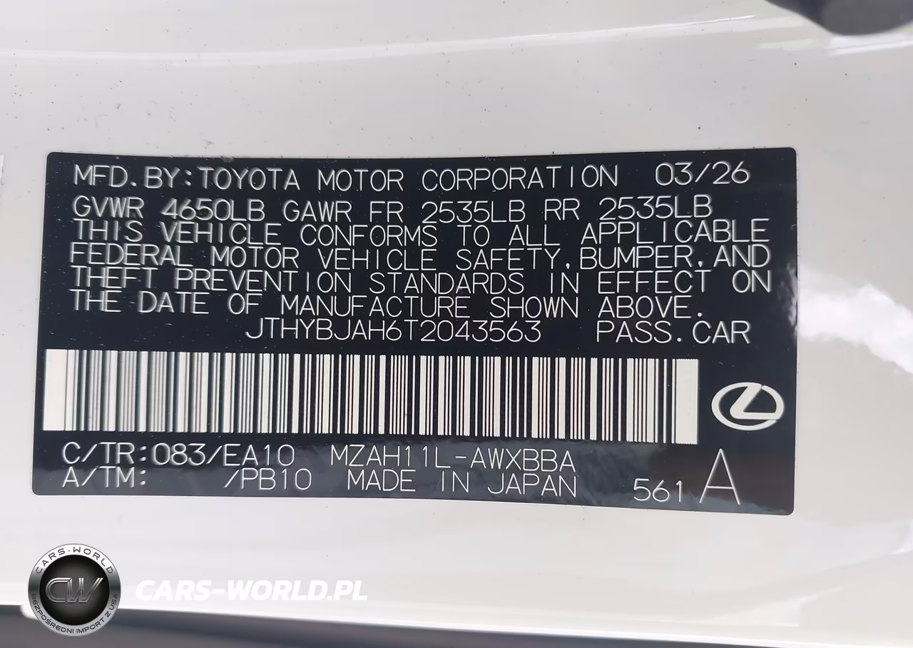 2026 Lexus Ux 300H VIN:JTHYBJAH6T2043563 - 9