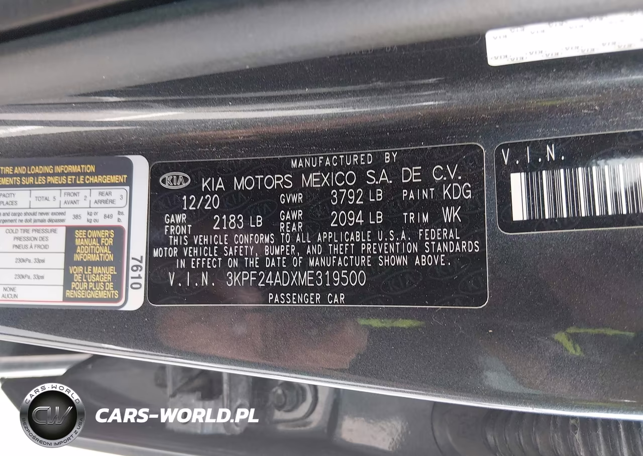 2021 Kia Forte Lxs VIN:3KPF24ADXME319500 - 9