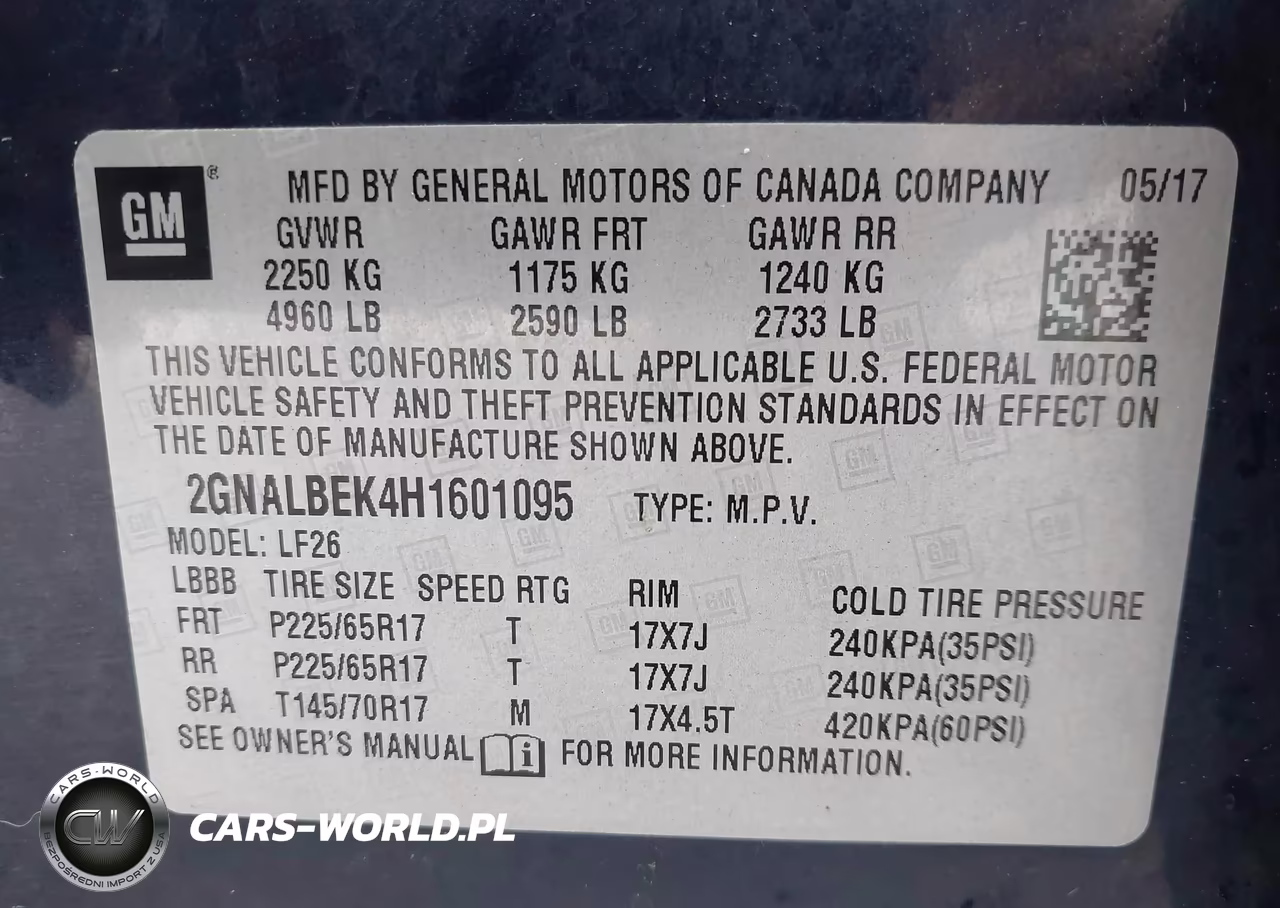 2017 Chevrolet Equinox Ls VIN:2GNALBEK4H1601095 - 17