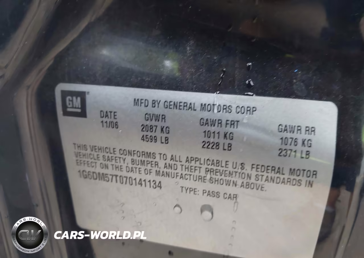 2007 Cadillac Cts Base W-1Sa VIN:1G6DM57T070141134 - 9
