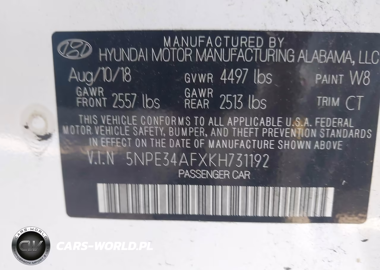 2019 Hyundai Sonata Sel VIN:5NPE34AFXKH731192 - 9