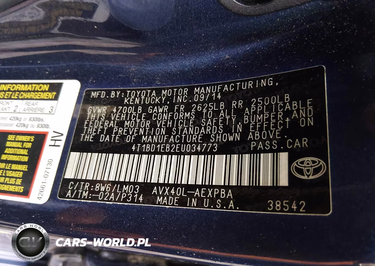 2014 Toyota Avalon Hybrid Limited VIN:4T1BD1EB2EU034773 - 9