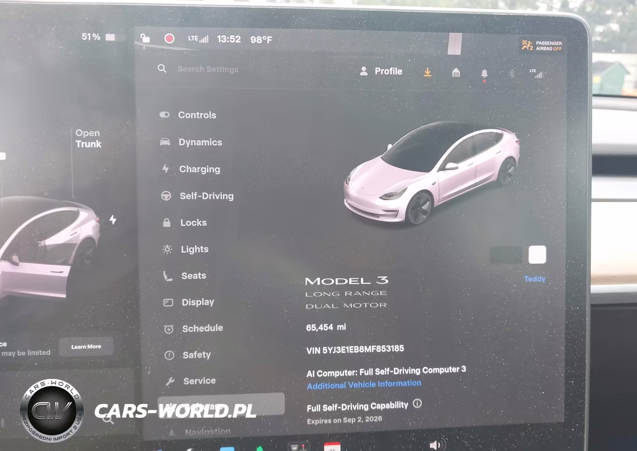 2021 Tesla Model 3 Long Range Dual Motor All-Wheel Drive VIN:5YJ3E1EB8MF853185 - 7