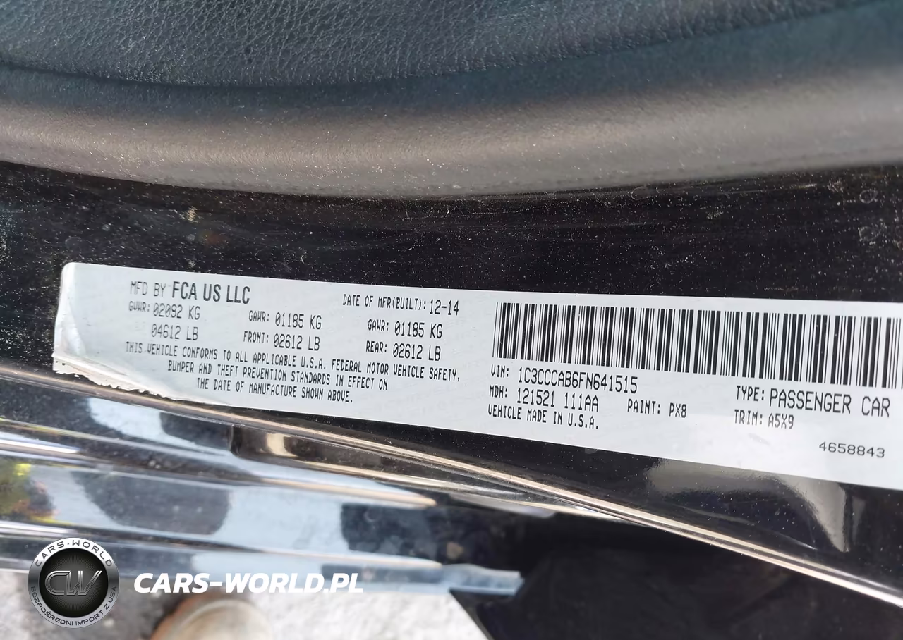 2015 Chrysler 200 Limited VIN:1C3CCCAB6FN641515 - 9
