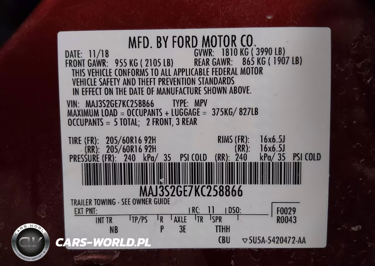 2019 Ford Ecosport Se VIN:MAJ3S2GE7KC258866 - 9
