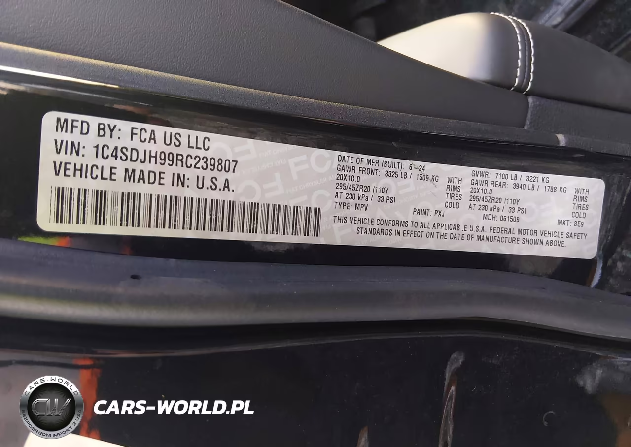 2024 Dodge Durango Srt Hellcat Premium Awd VIN:1C4SDJH99RC239807 - 9